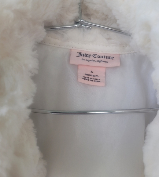 Juicy Couture Kids White Faux Fur Coat - Picture 4 of 7